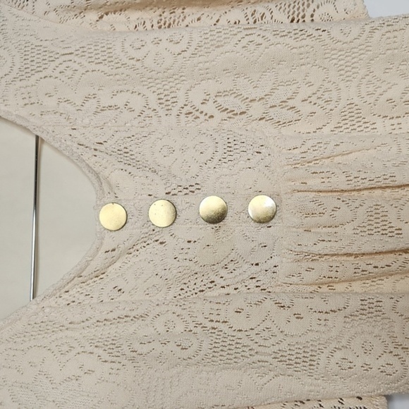 Tulle Anthropologie Cream Lace Shift Dress - Picture 4 of 9